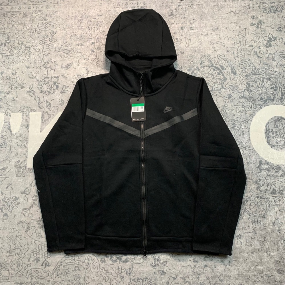 Nike Sportswear Tech Fleece Full Zip Hoodie Mens XL Black CU4490-010 NWT